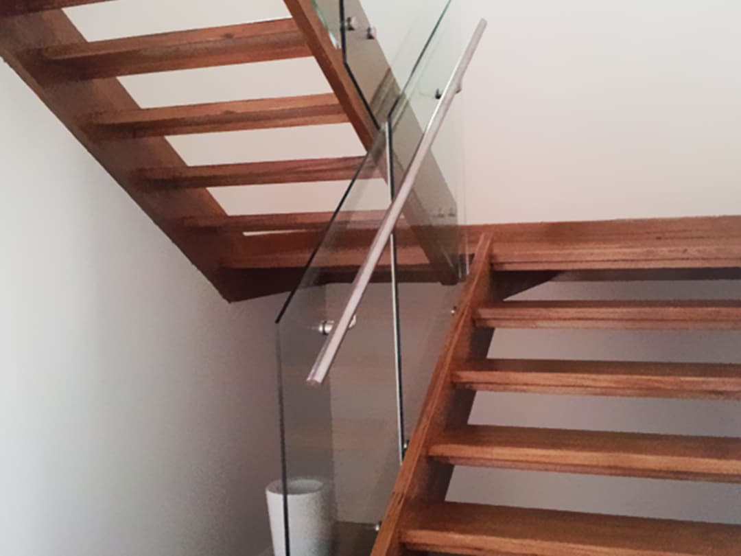 Open Riser With Glass - Steel Stairs Melbourne ...