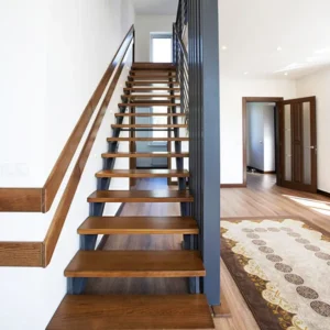 Steel beam open staircase with contemporary finish in Ballarat